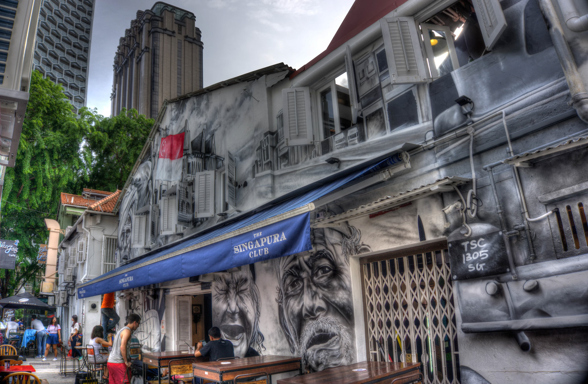 Taken around the Haji Lane area. Parkview Square can be seen in the background.