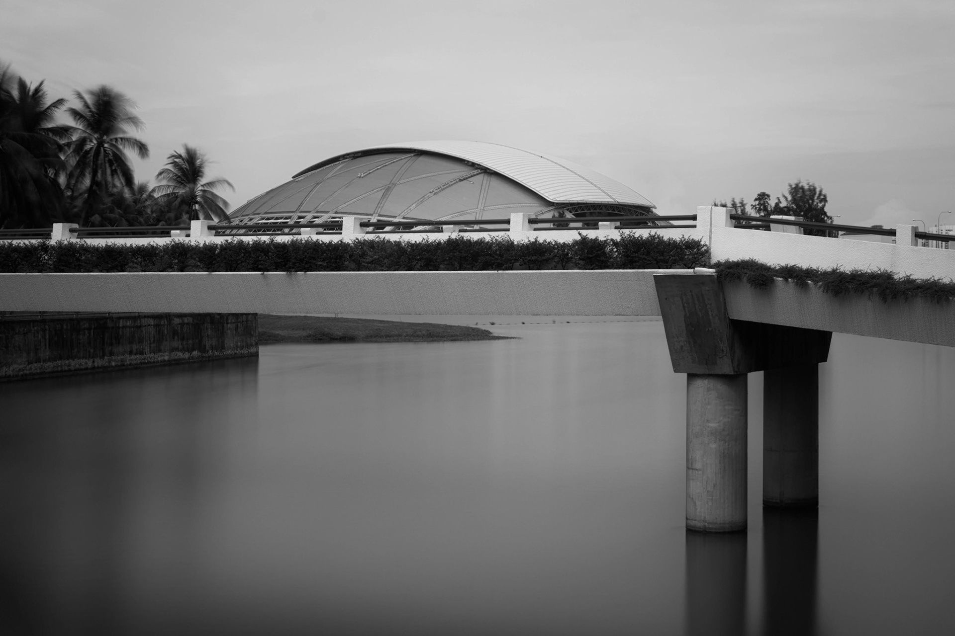 Taken from Kallang Riverside Park looking towards the National Stadium