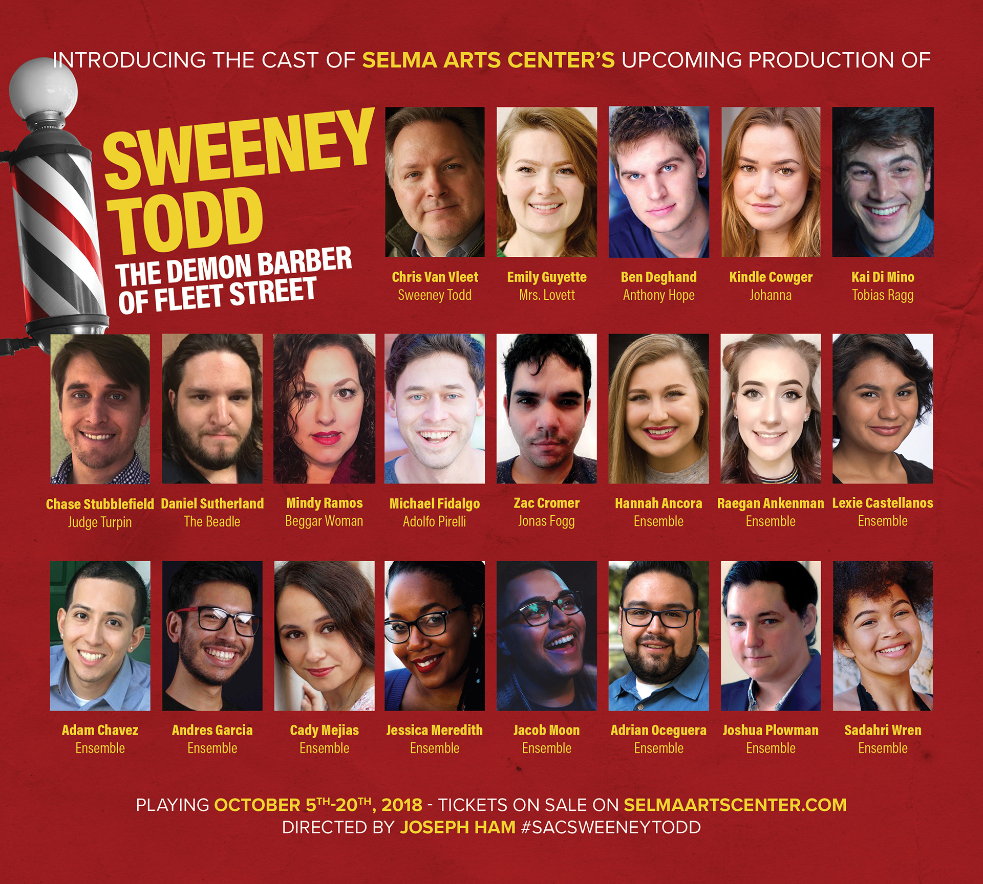 Cast announcement for SWEENEY TODD
