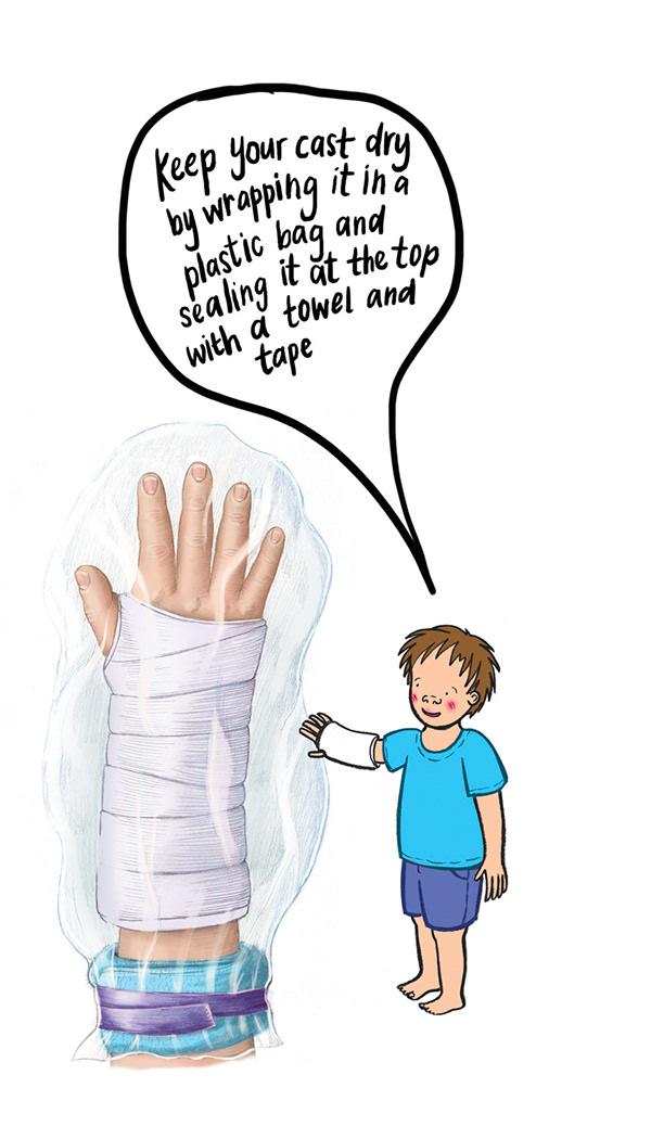 Emma Scheltema Illustration Cast Care Patient Education for Starship