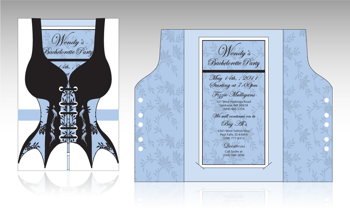 Custom Laced Up Bachelorette Party Invite