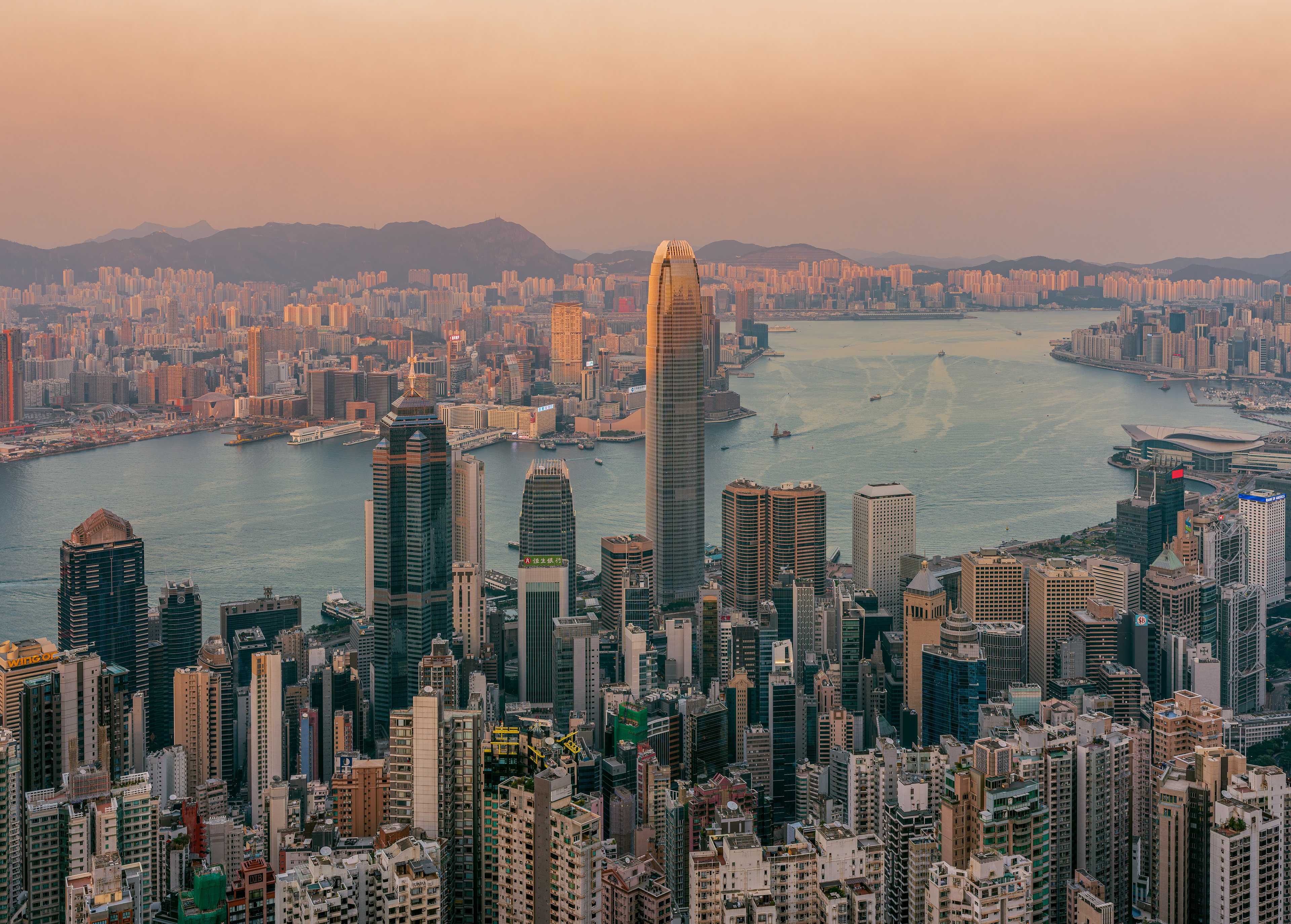 Victoria Harbour at Golden Hour, Hong Kong