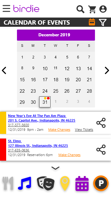 Hi-FiCalendar page