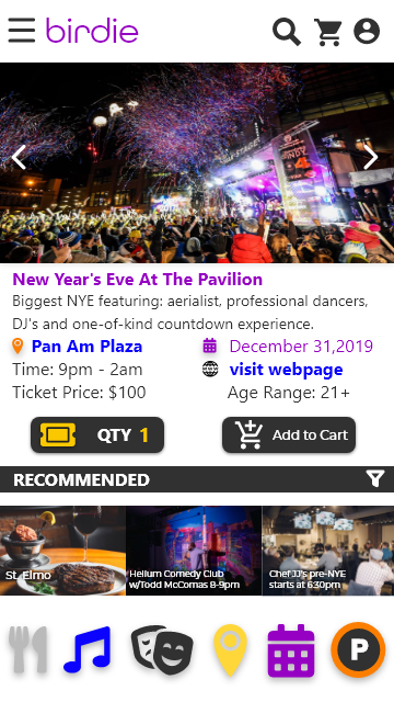 Hi-fi Events page