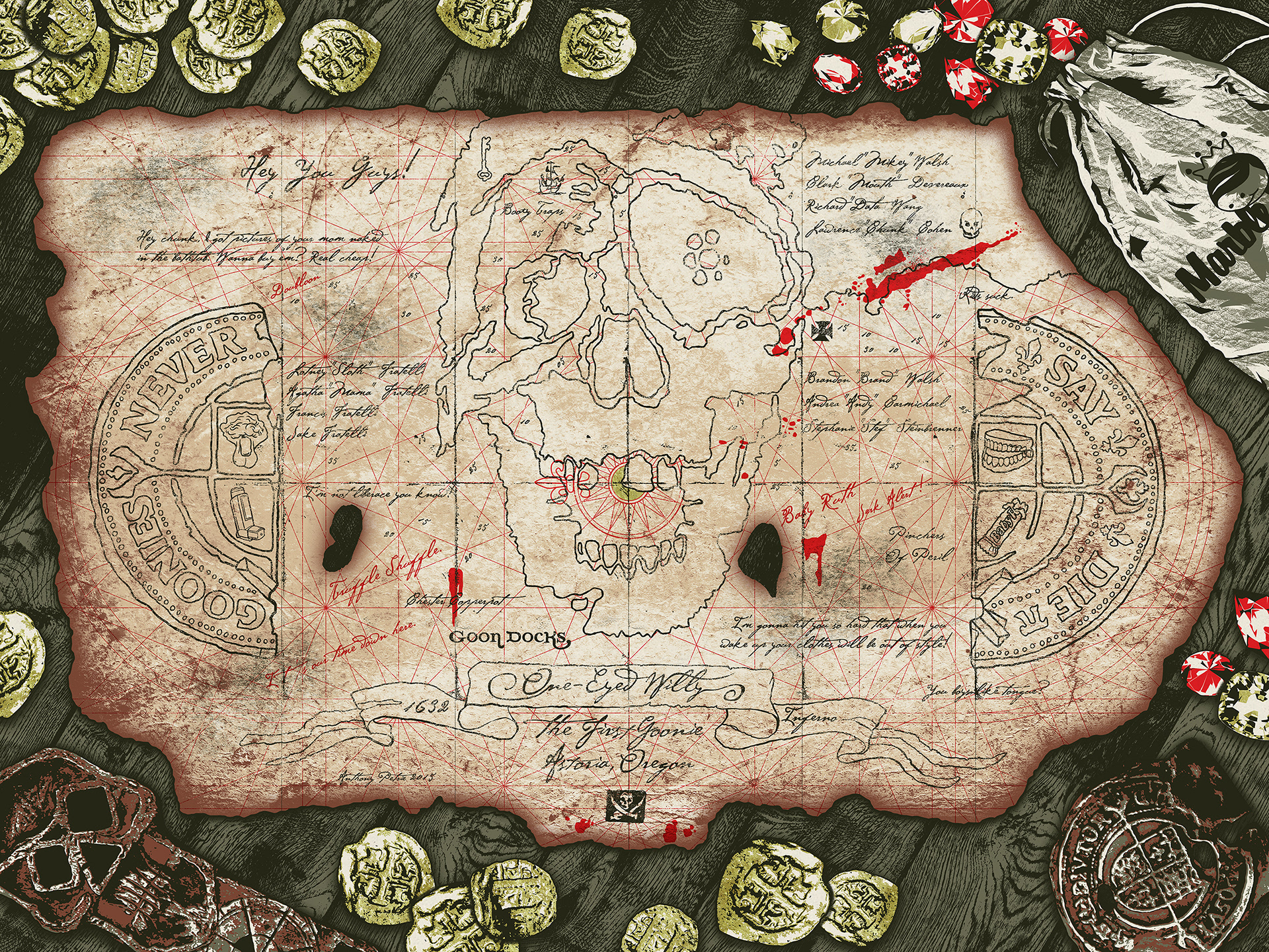 anthony petrie booty trap treasure map the goonies