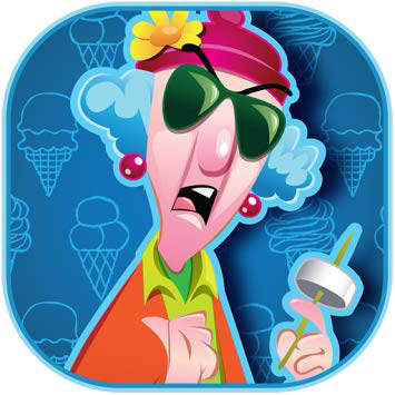 "Maxine's Snack Attack" iPhone Game App; iPhone Icon; Illustration and Design; © Hallmark Cards, Inc.