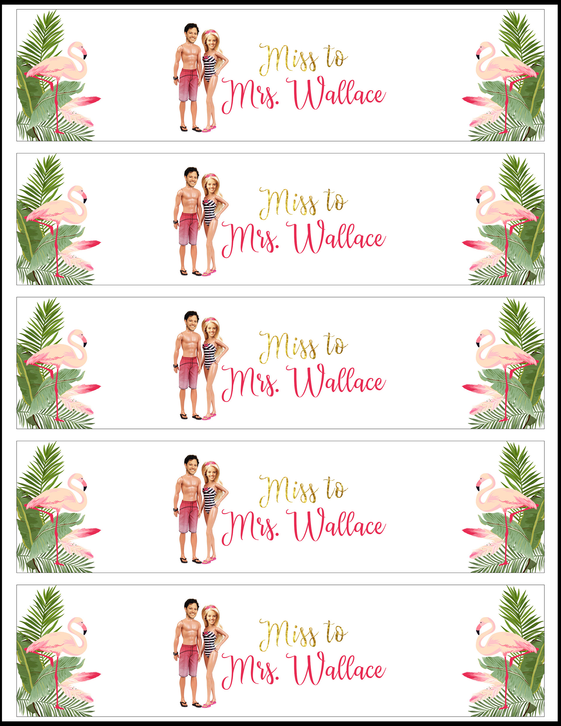 Water Bottle Labels