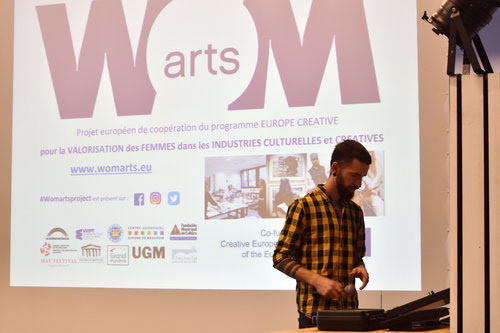 Wom@rts Residency Public Talk & Mayoral Visit On 02 October 2018, resident artists gave a talk about their experience to students from l’École Européenne Supérieure de l’Image / European School of Visual Arts. The residency concluded with a visit from the Mayor of Angouleme.