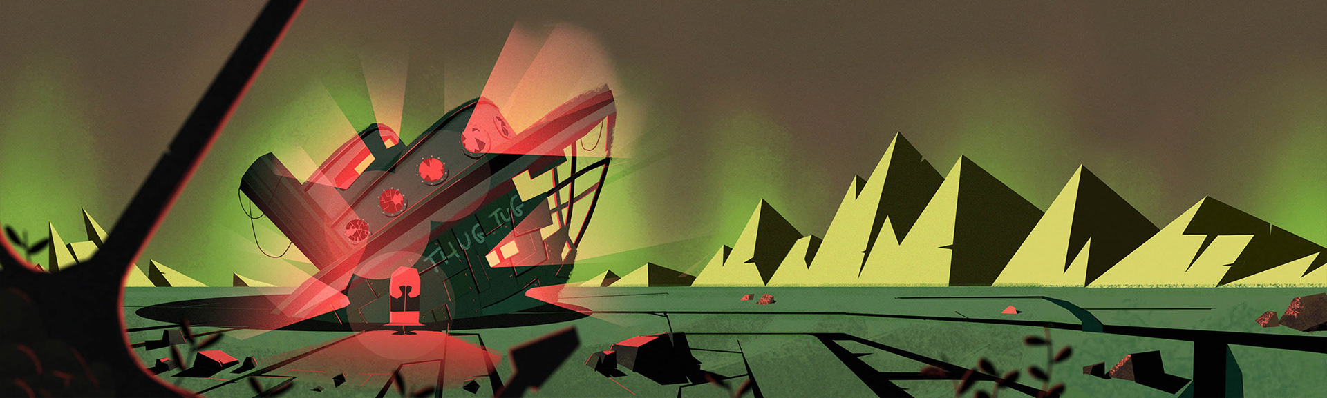 Samurai Jack styled Spongebob background for Frederator animation.