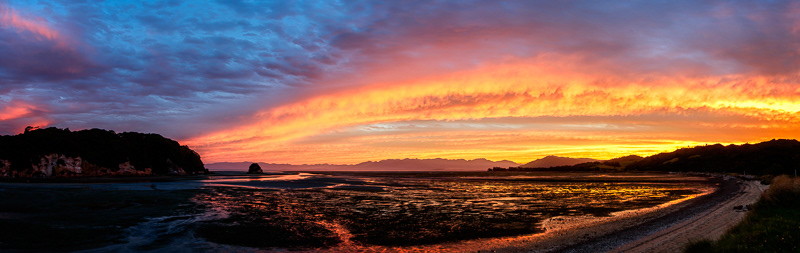 Sunset at Puponga Point - Tasman