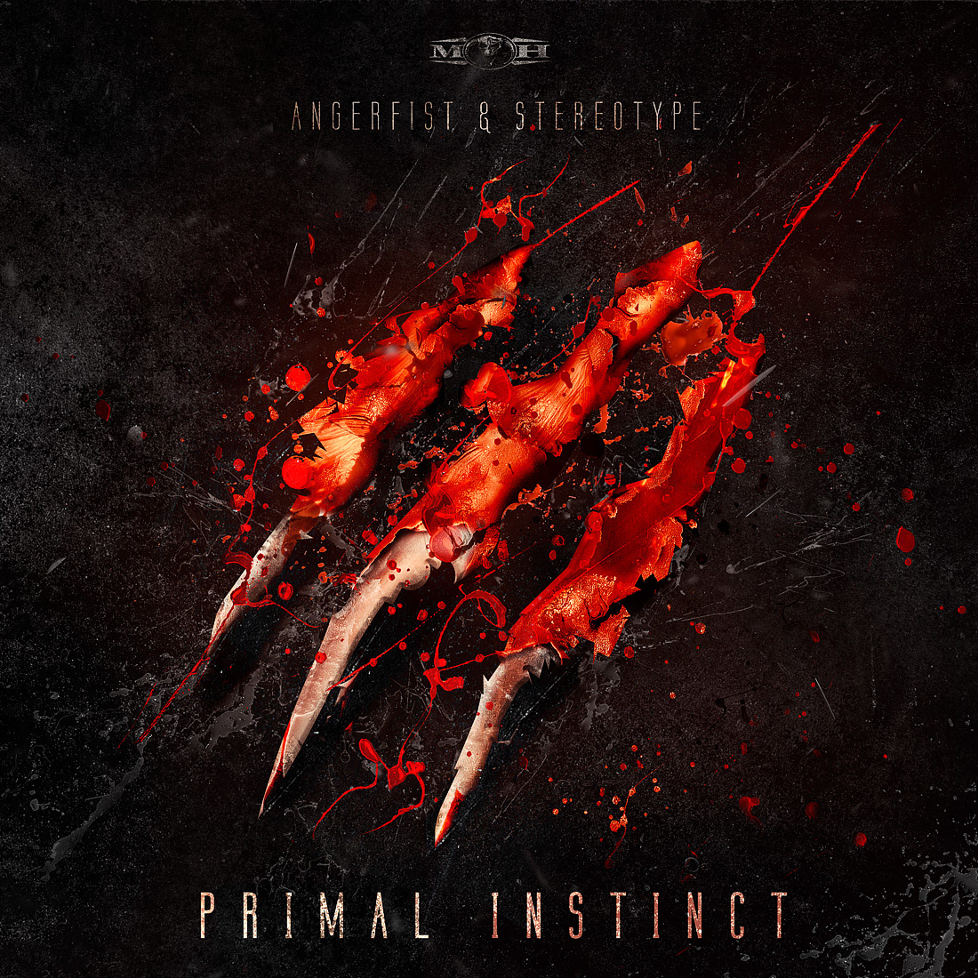 Angerfist & Stereotype - Primal Instinct EP Cover Design by Jeffrey Dirkse