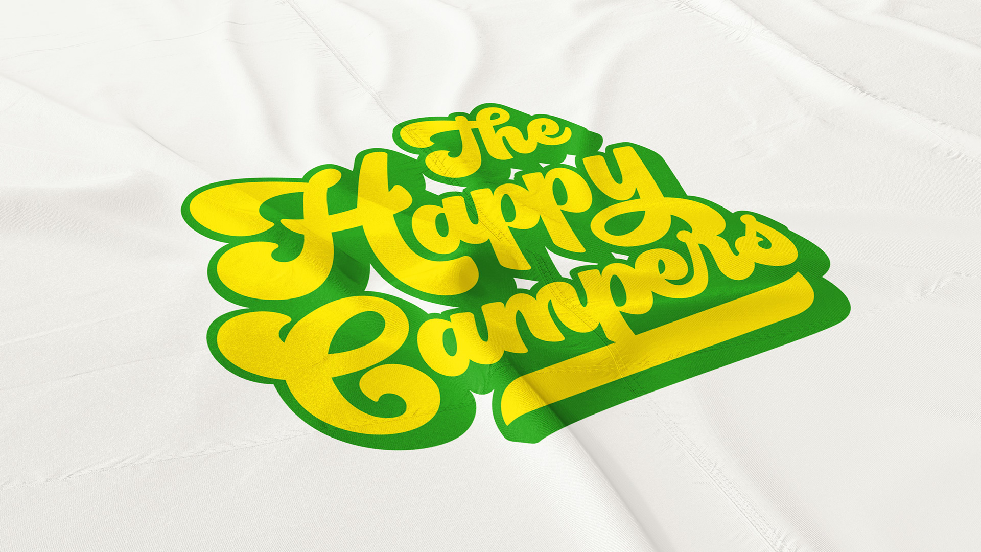 The Happy Campers Logo Tent Design by Jeffrey Dirkse
