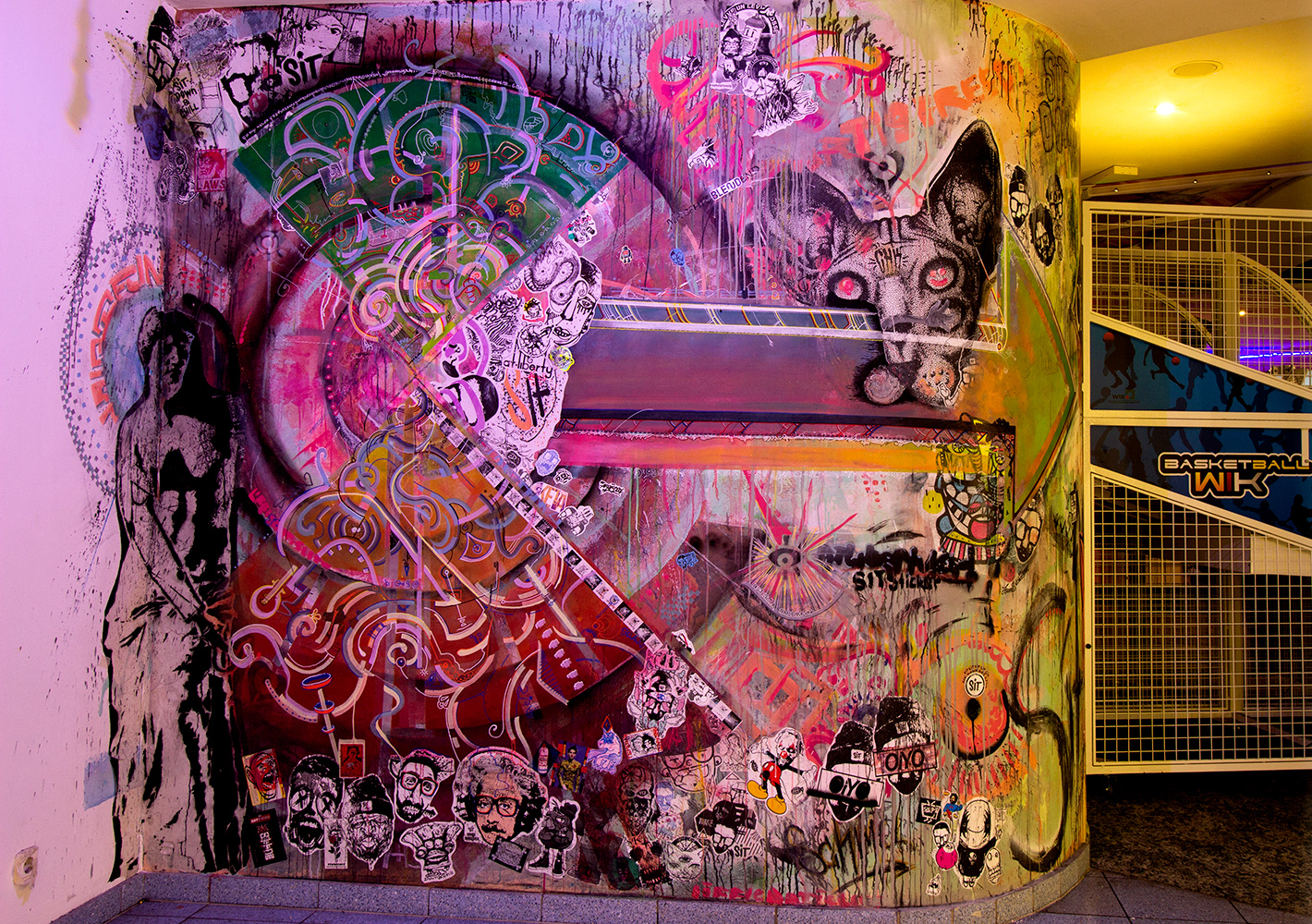 "This Way" second collab mural with SiT at Champs Bowling