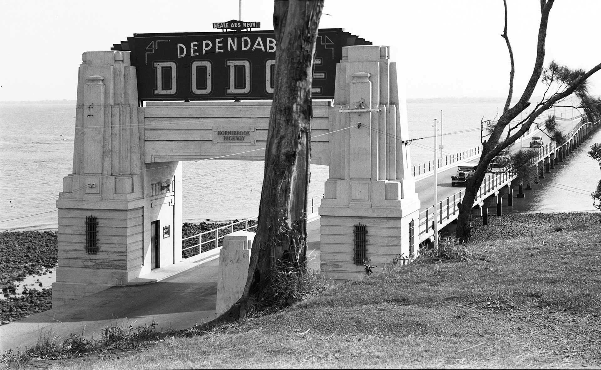 Hornibrook Highway, Toll Viaduct along Moreton Bay Redcliffe