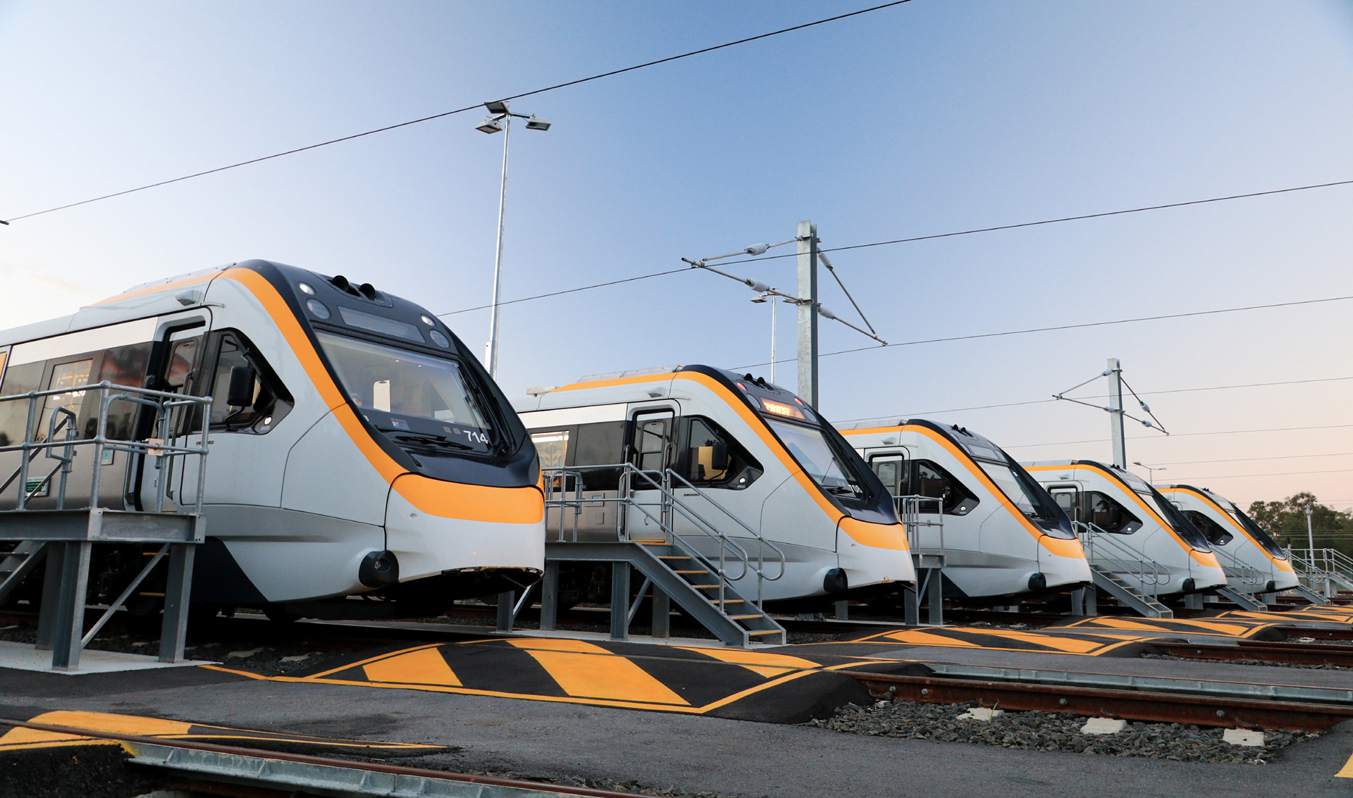 Four New Generation Rollingstock at the Wulkuraka Maintenance Centre