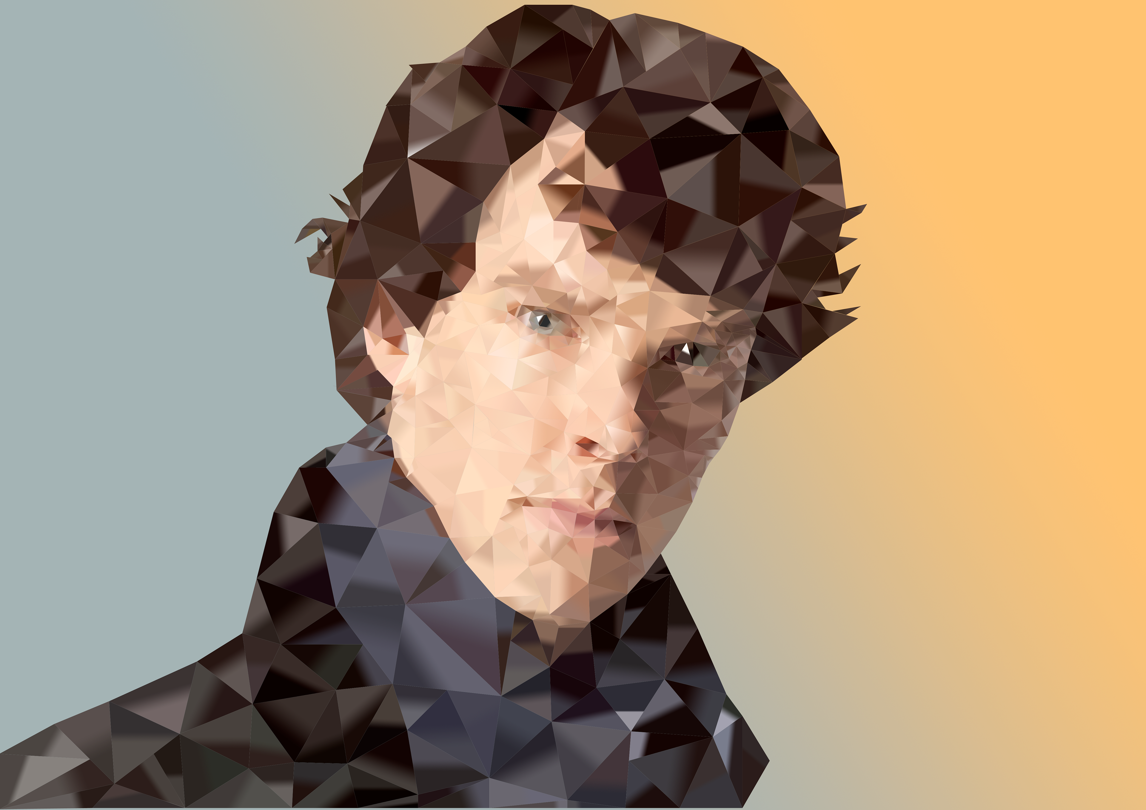Полигональный портрет Тома Холланда