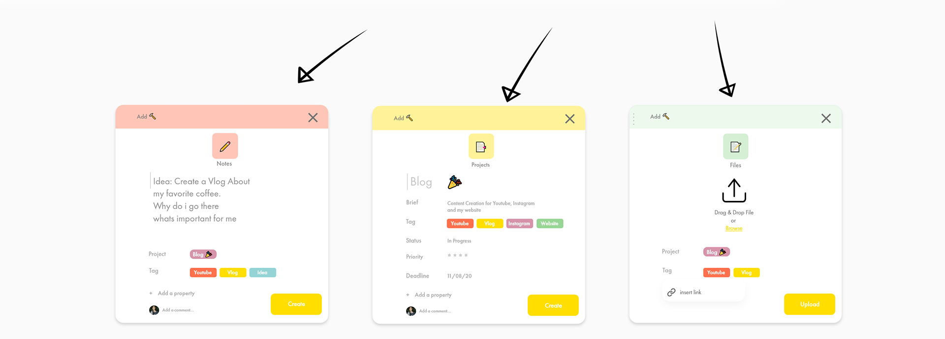 Different Quick Add modes 