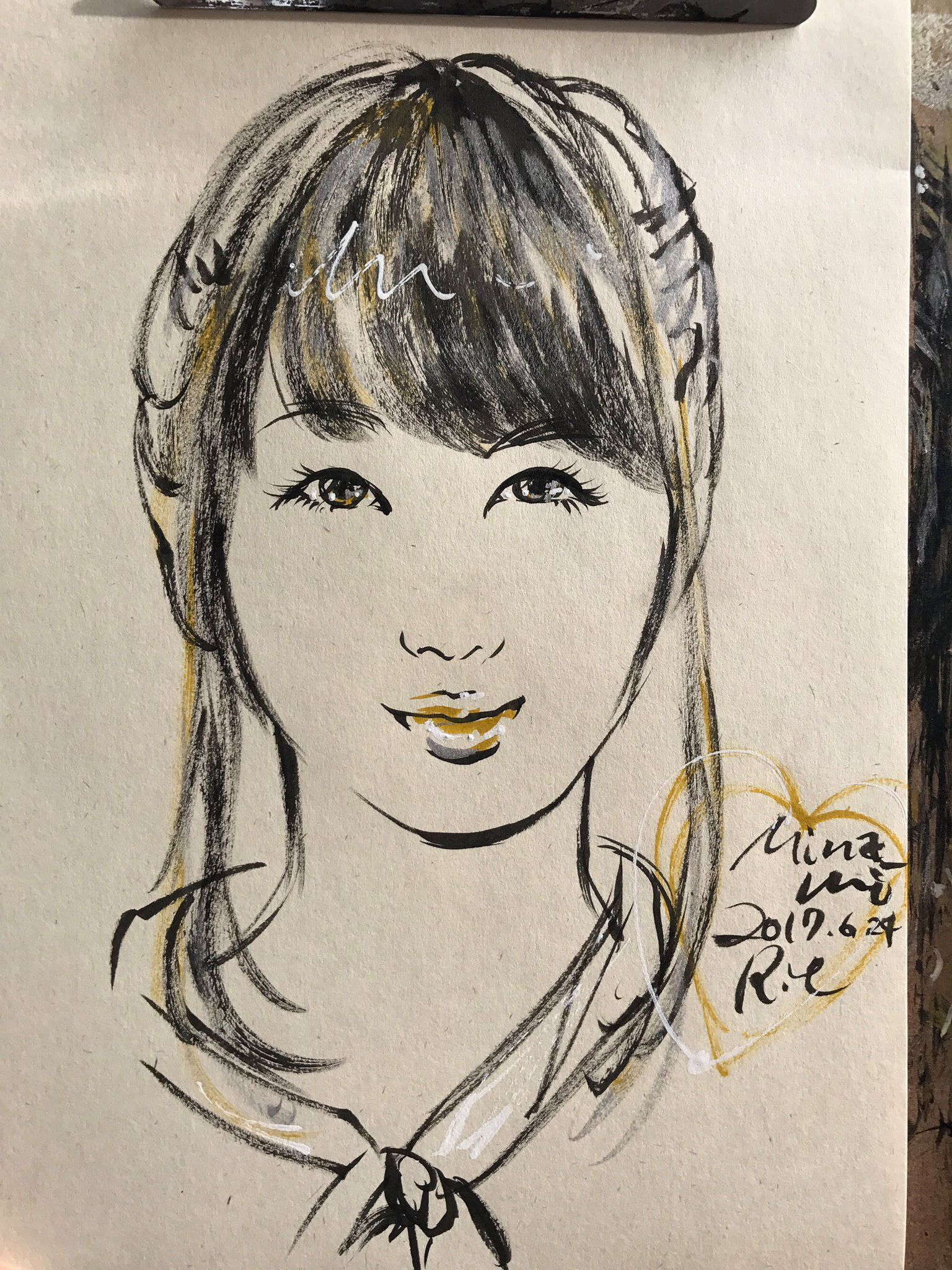 似顔絵日本一 オンライン絵画デッサン教室kotorie 講師 吉高里音 Works 似顔絵3分速書き 似顔絵日本一 オンライン絵画デッサン教室kotorie 講師 吉高里音 Works 似顔絵3分速書き