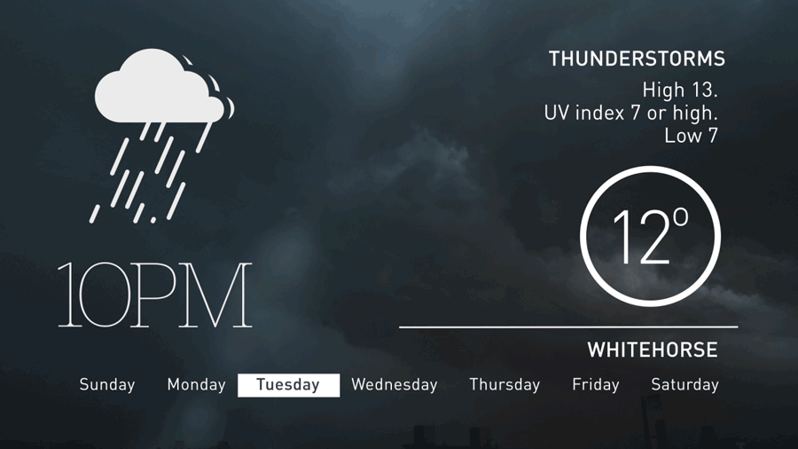 CBC News Weather concept gif 03 animation motion design winnipeg canada mograph 2D graphic