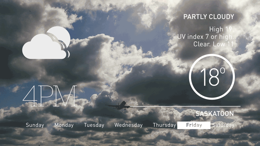 CBC News Weather concept gif 02 animation motion design winnipeg canada mograph 2D graphic