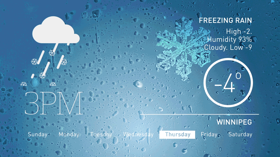 CBC News Weather concept gif 04 animation motion design winnipeg canada mograph 2D graphic