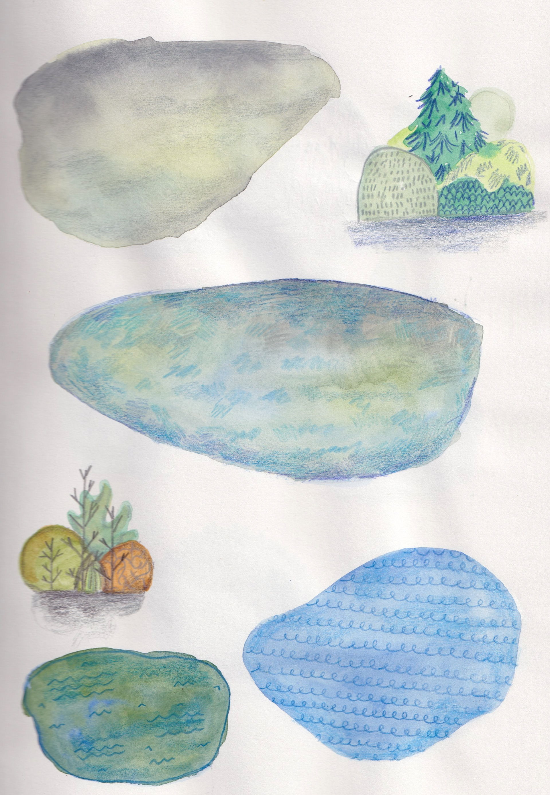 Sketchbook: ponds