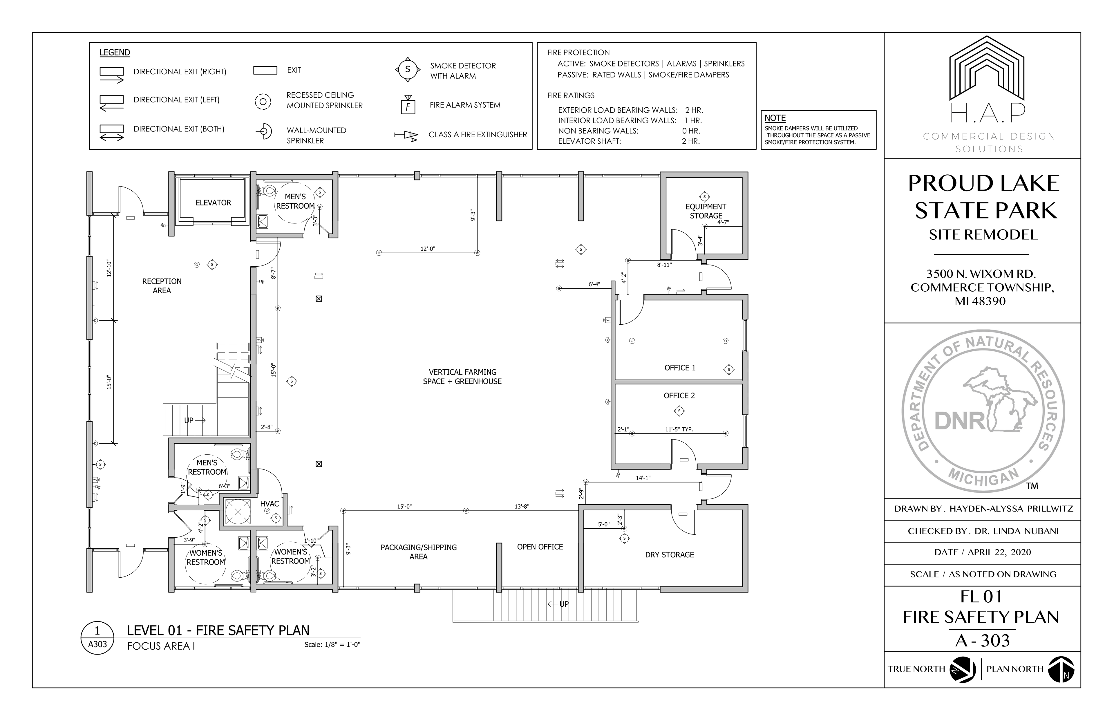 Building 1 . FL 01 . Fire Safety Plan
