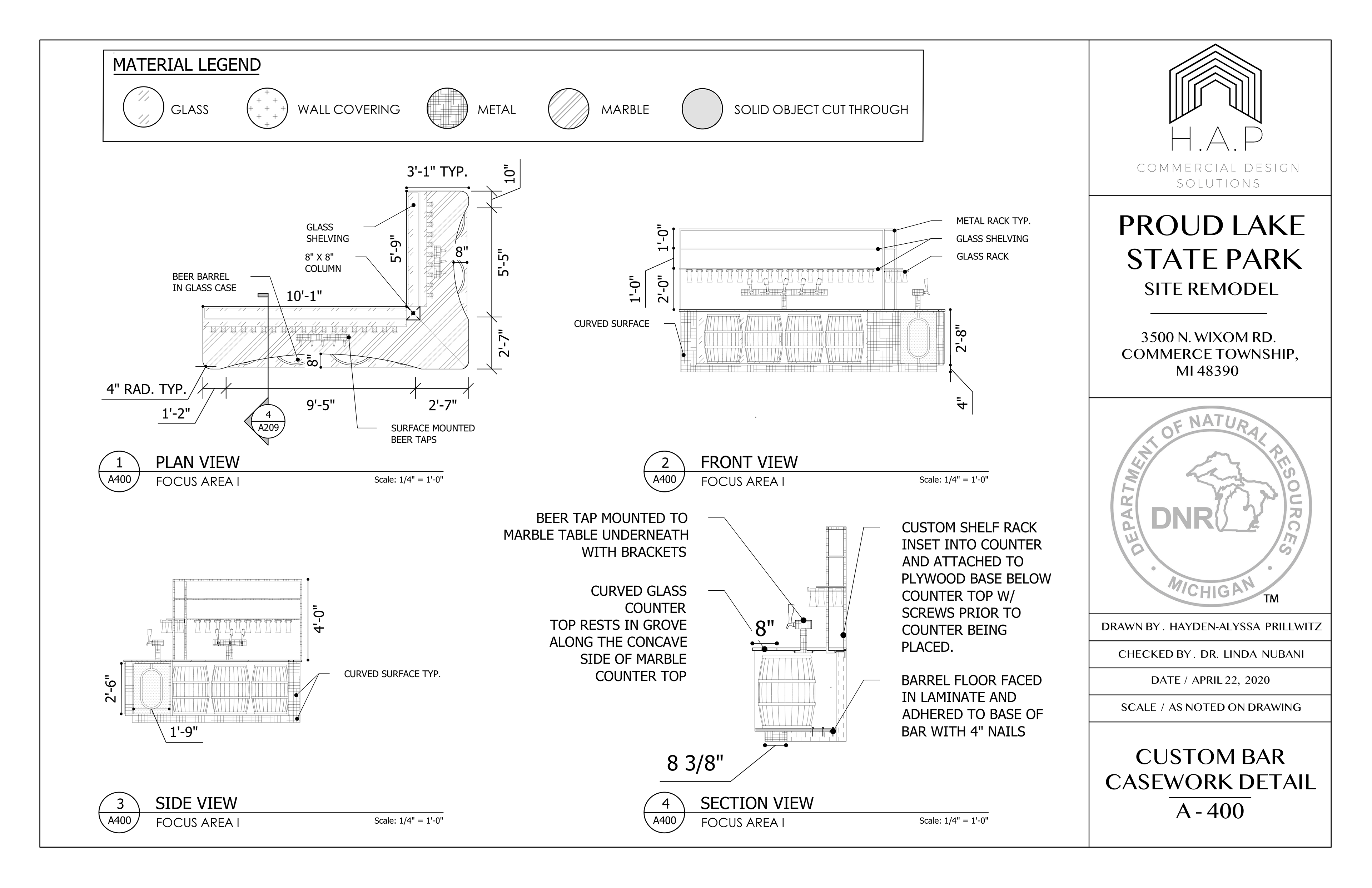 Building 1 - Custom Casework Details