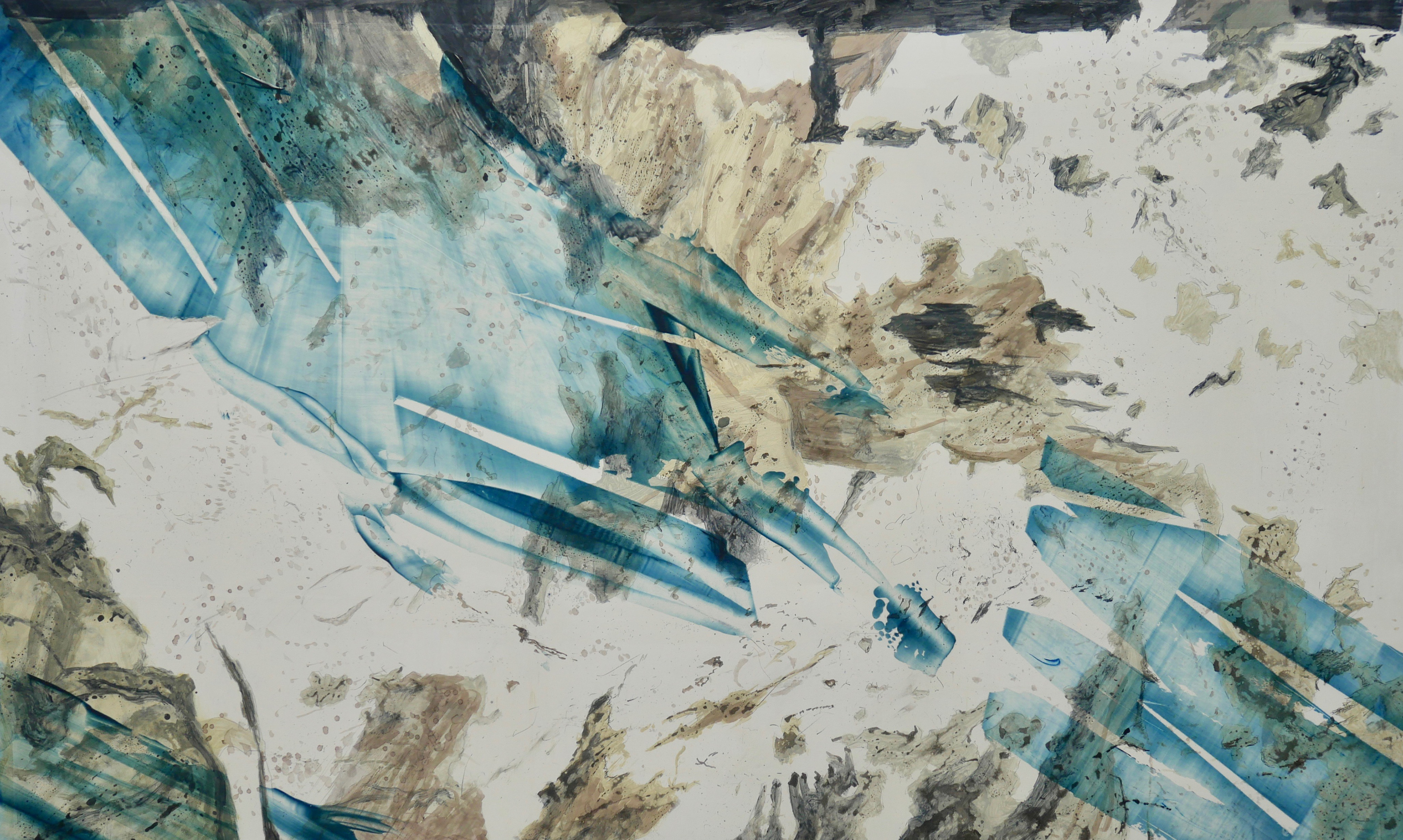 The Hidden Valley: g2a1 54x89cm oil ink and pencil on paper