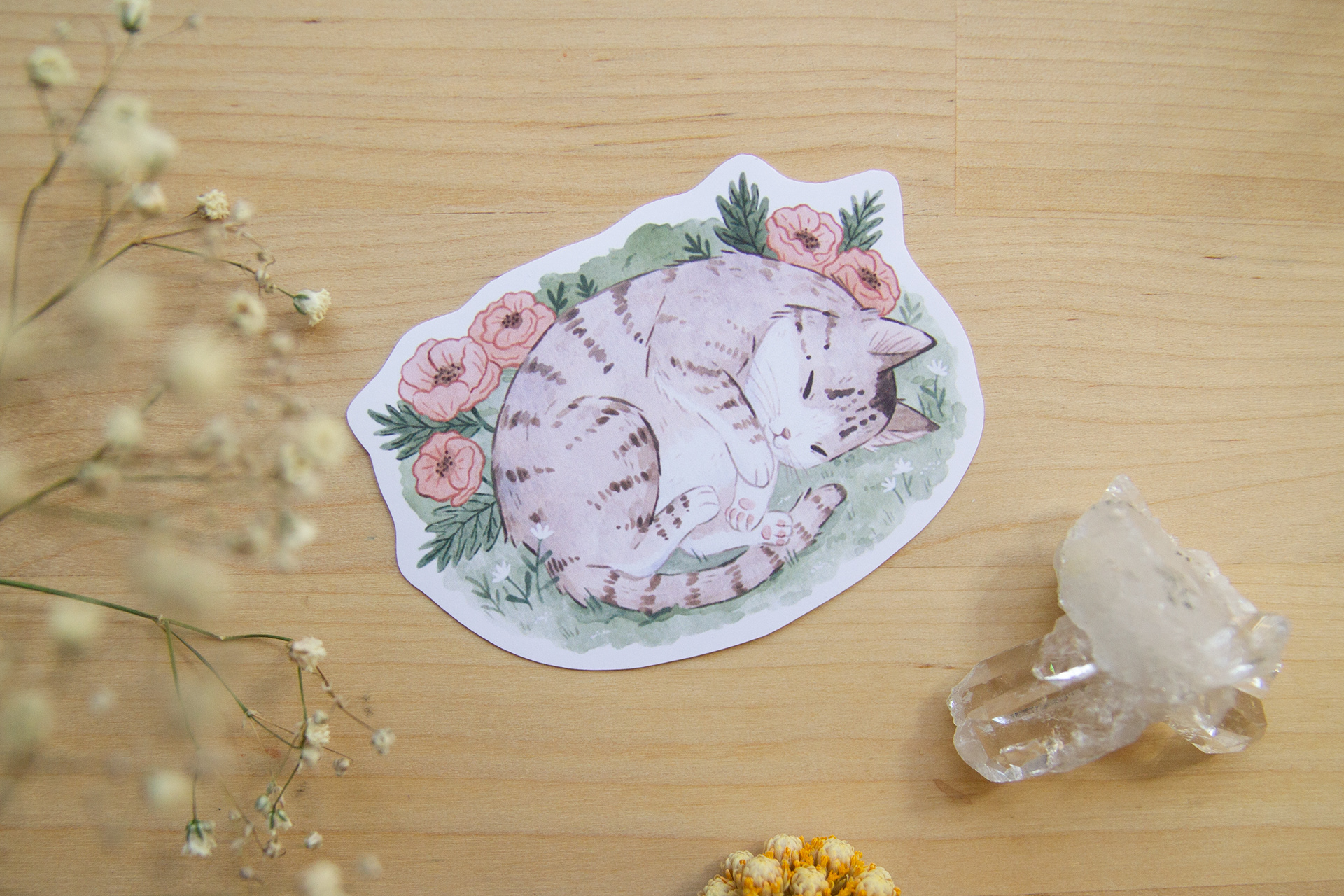 Flower Cats sticker set