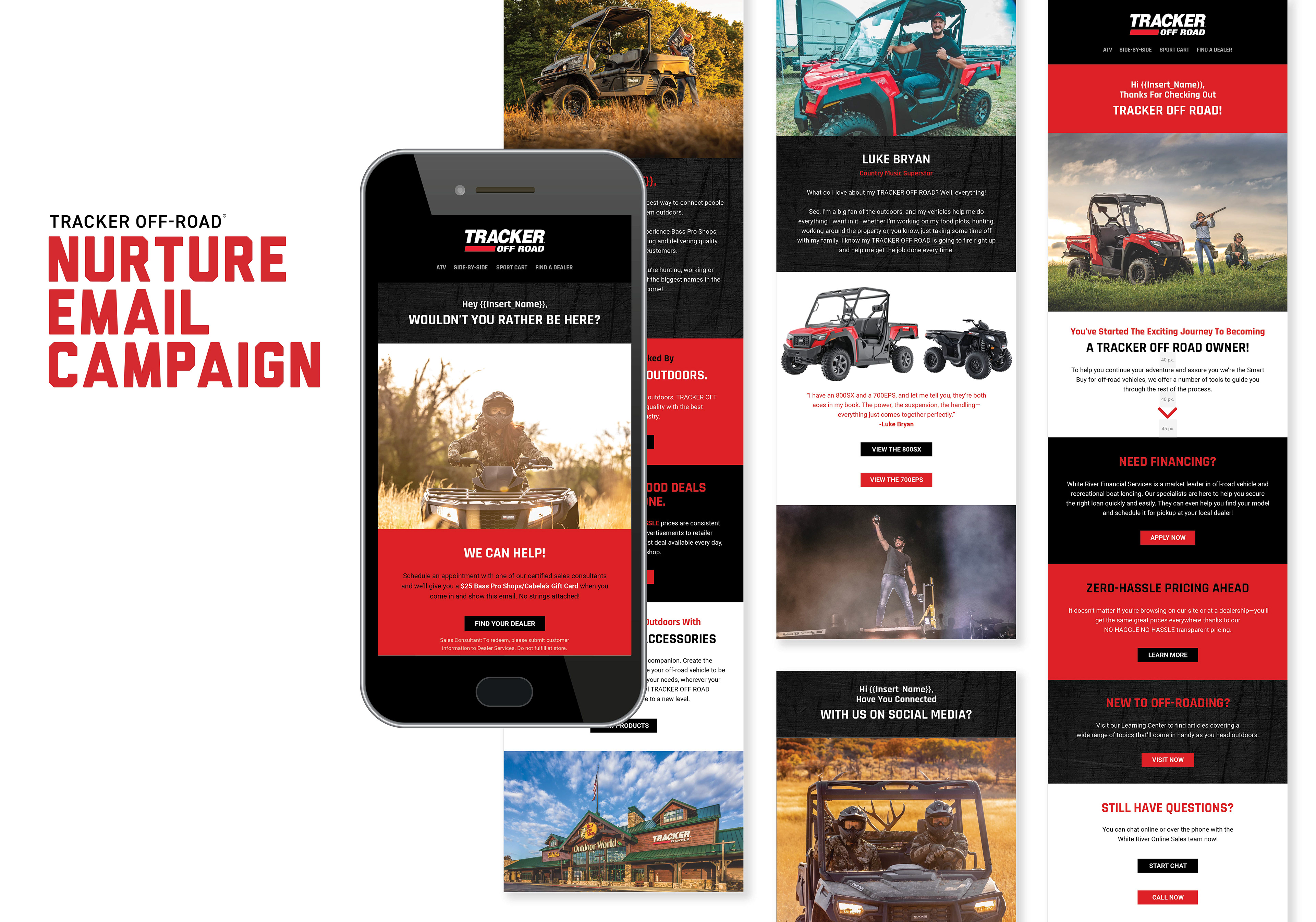 Tracker Off-road Nurture Email Campaign