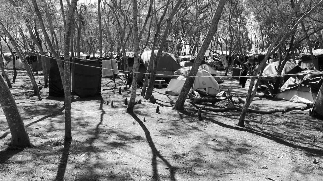 Asylum seeker camp. Matamoros, Mexico