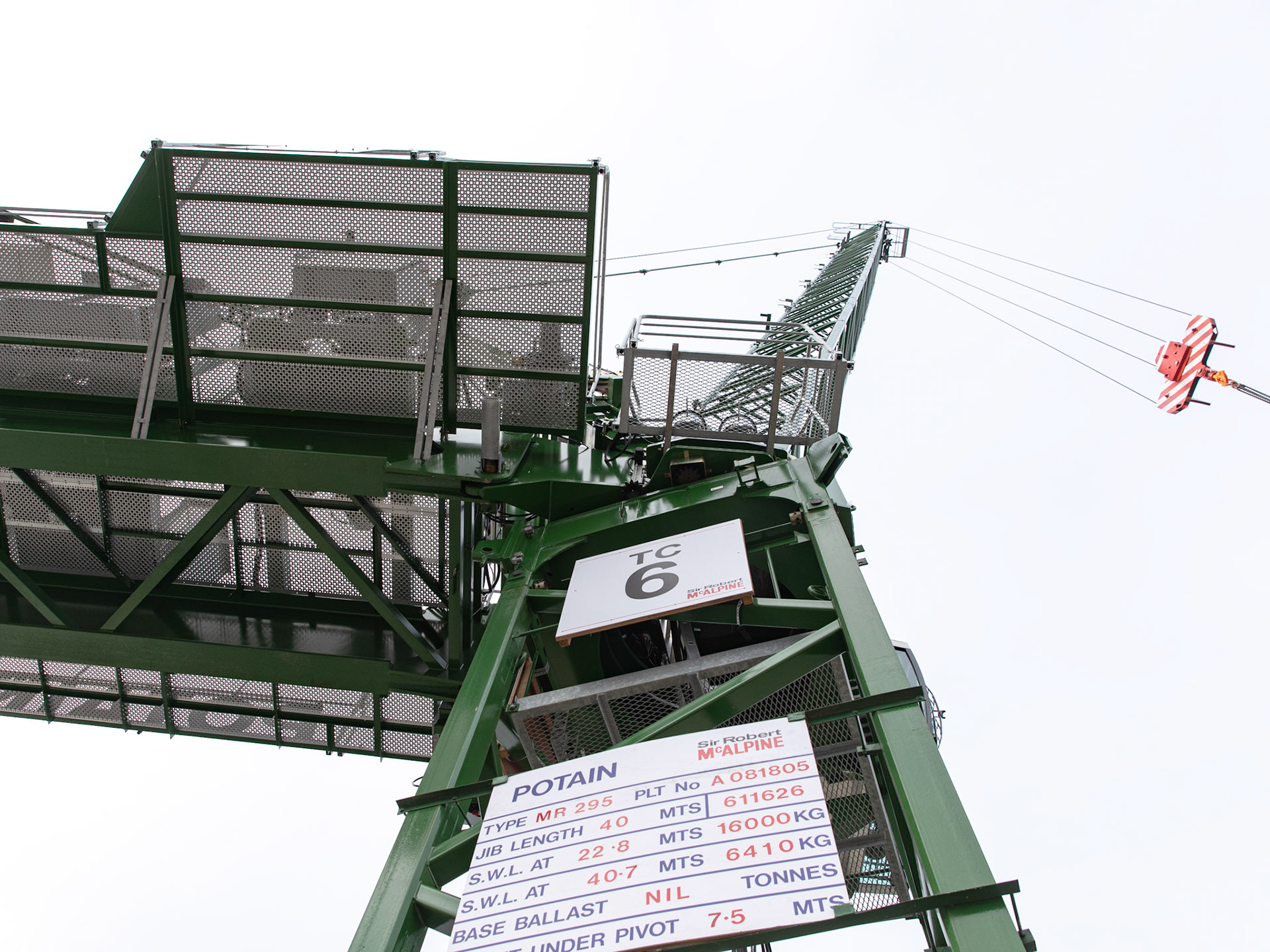 Tower Crane from below looking up construction and industrial photography in london