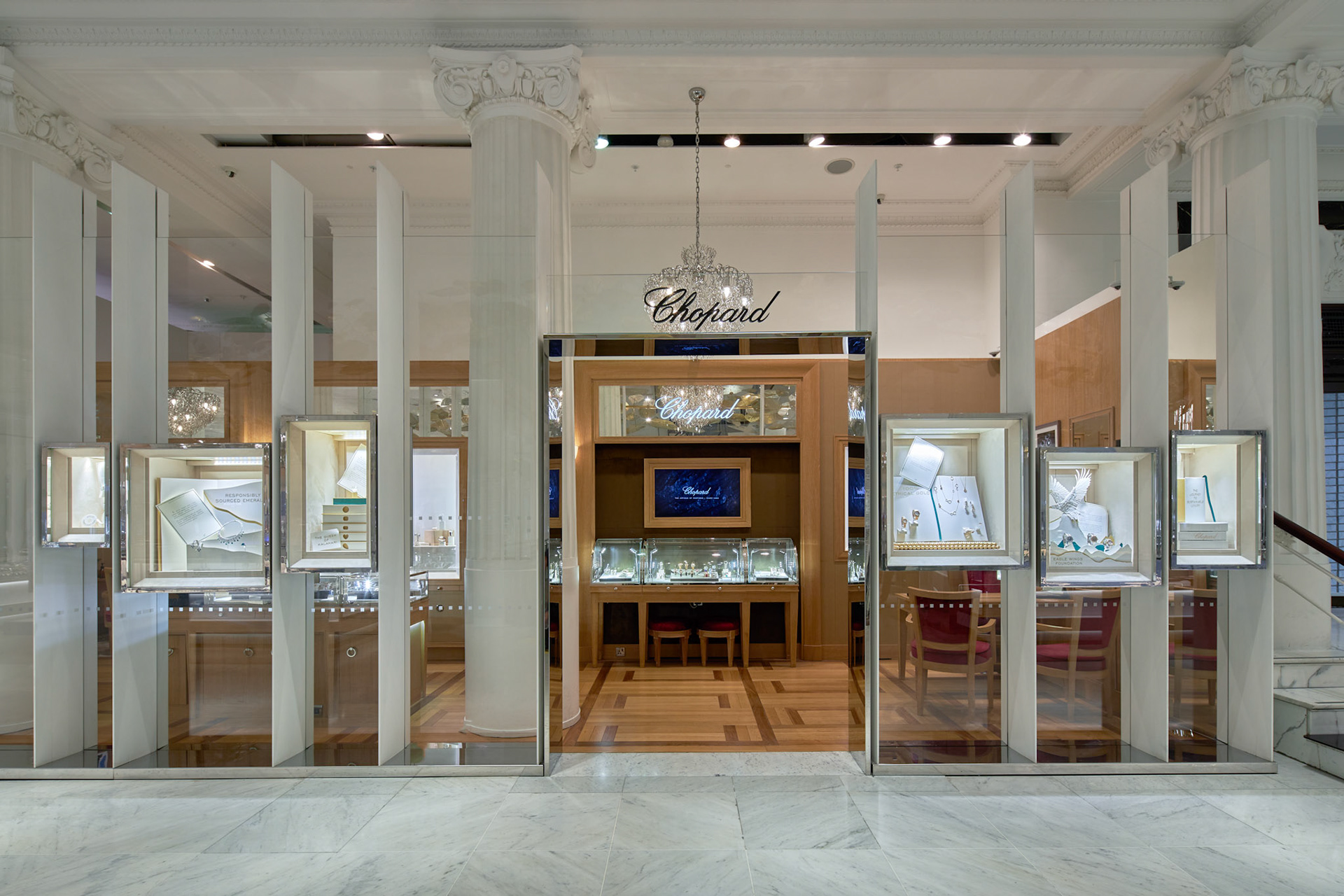 retail photography chopard ethical gold window display window display at selfridges London front view