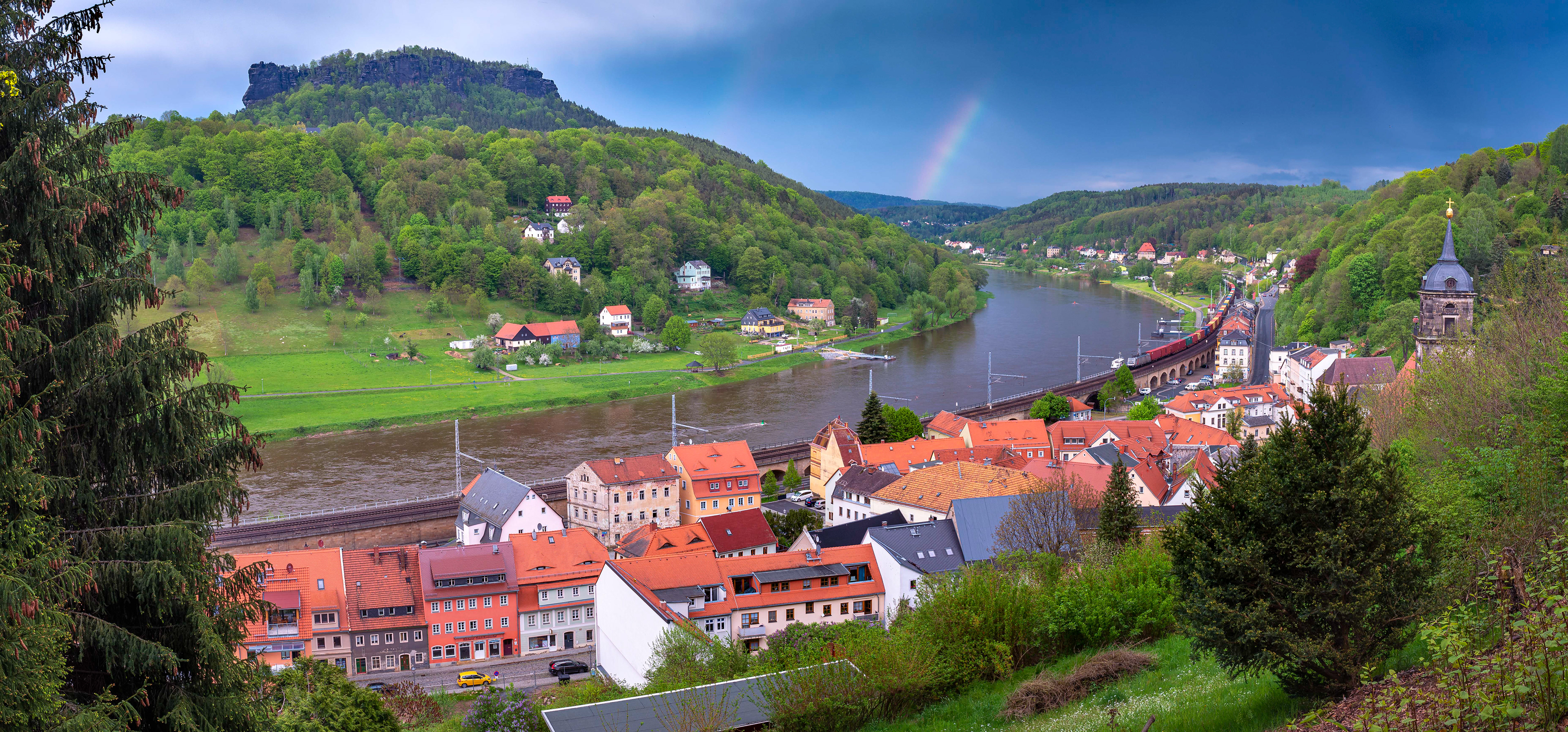 Regenbogen über Königstein