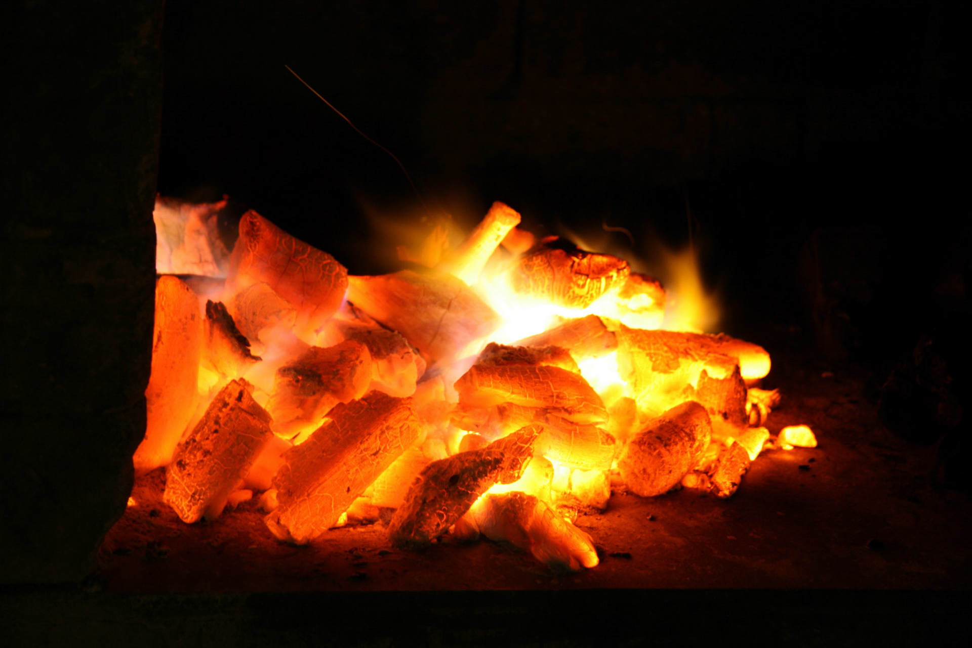 Charcoal fire