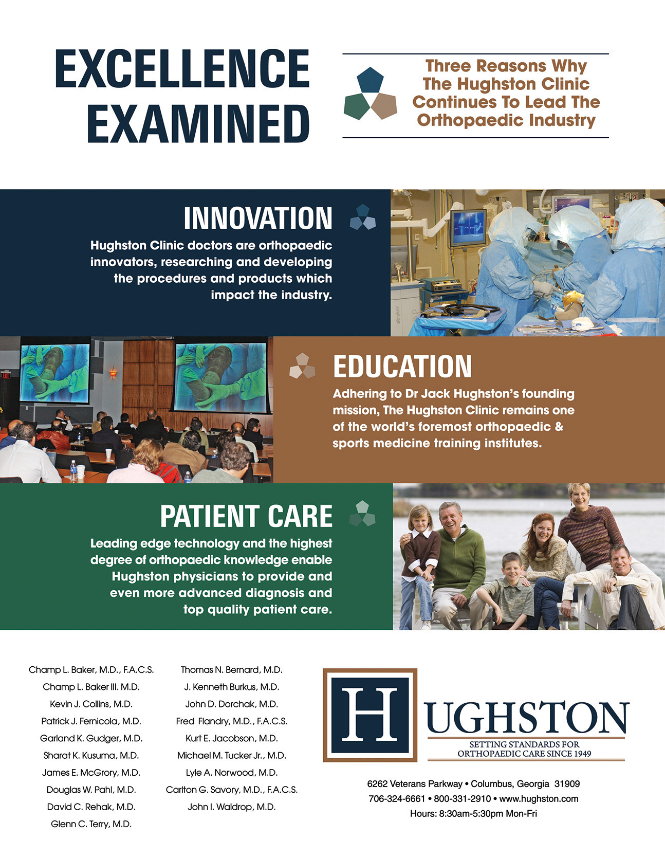 Magazine ad for Hughston Clinic.