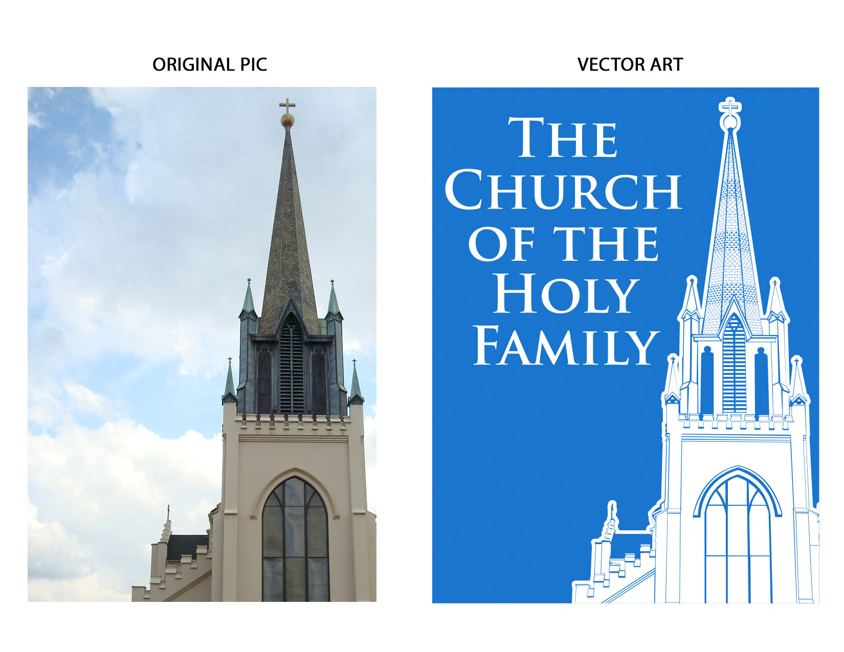 The artwork for this bumper sticker was created from a picture Sam took.