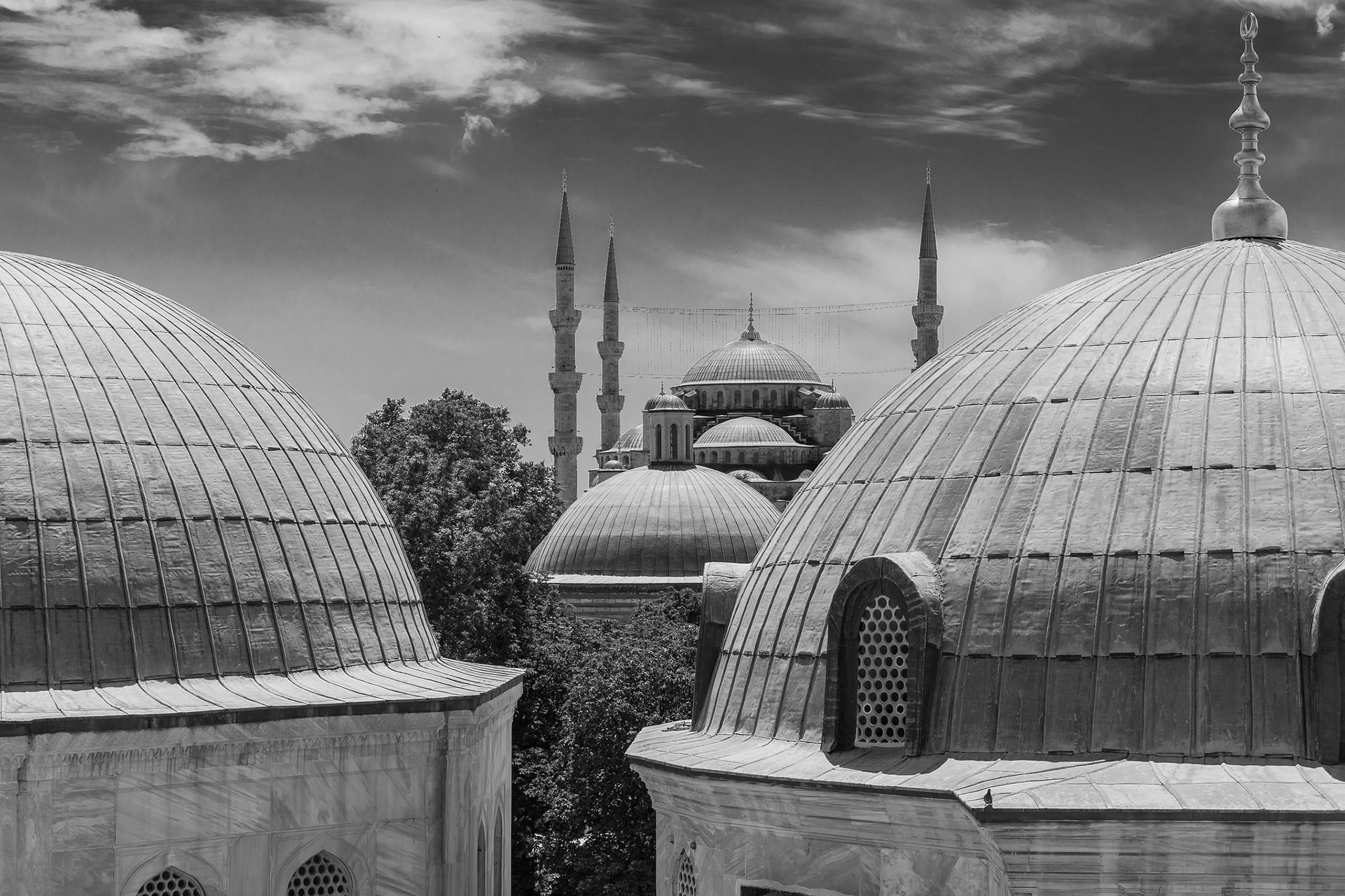 View of the Blue Mosque from the Hagia Sophia, Istanbul, Turkey (2015)