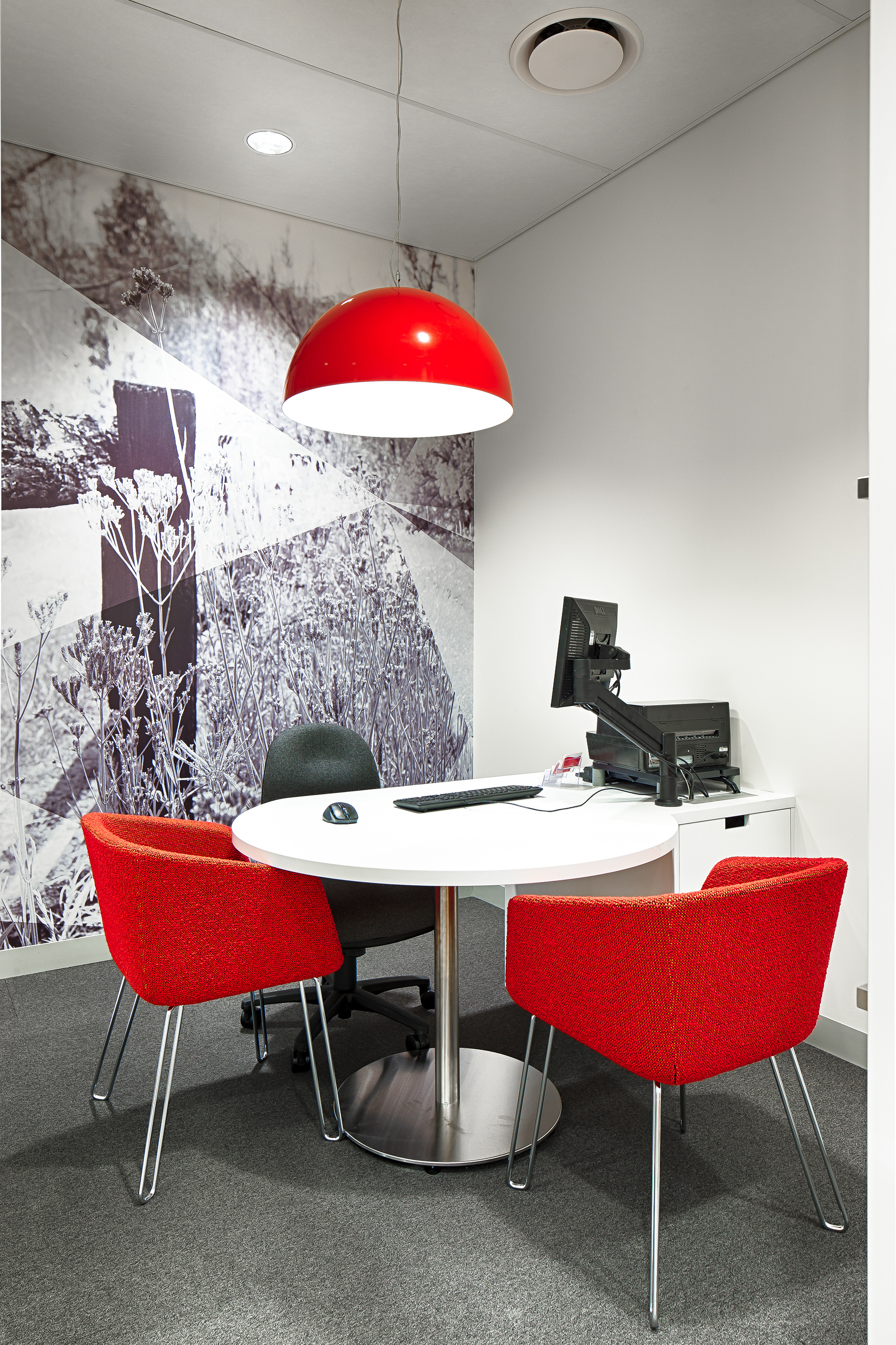 Traditional over the desk configuration