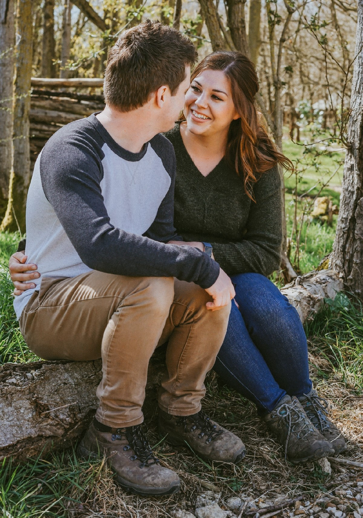 young couple from canada having a pre wedding engagement shoot with david lefebvre down at the endeavour woodland wedding venue in swanbourne near winslow in buckinghamshire its a beautiful sunny day with warm colours