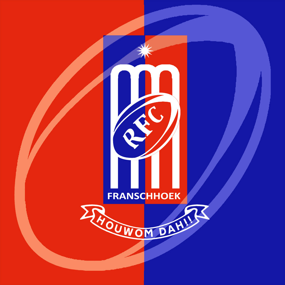 Fusion of the Franschhoek Rugby Football Club-logo in the design for a mural at the entrance of their stadium, South-Africa.