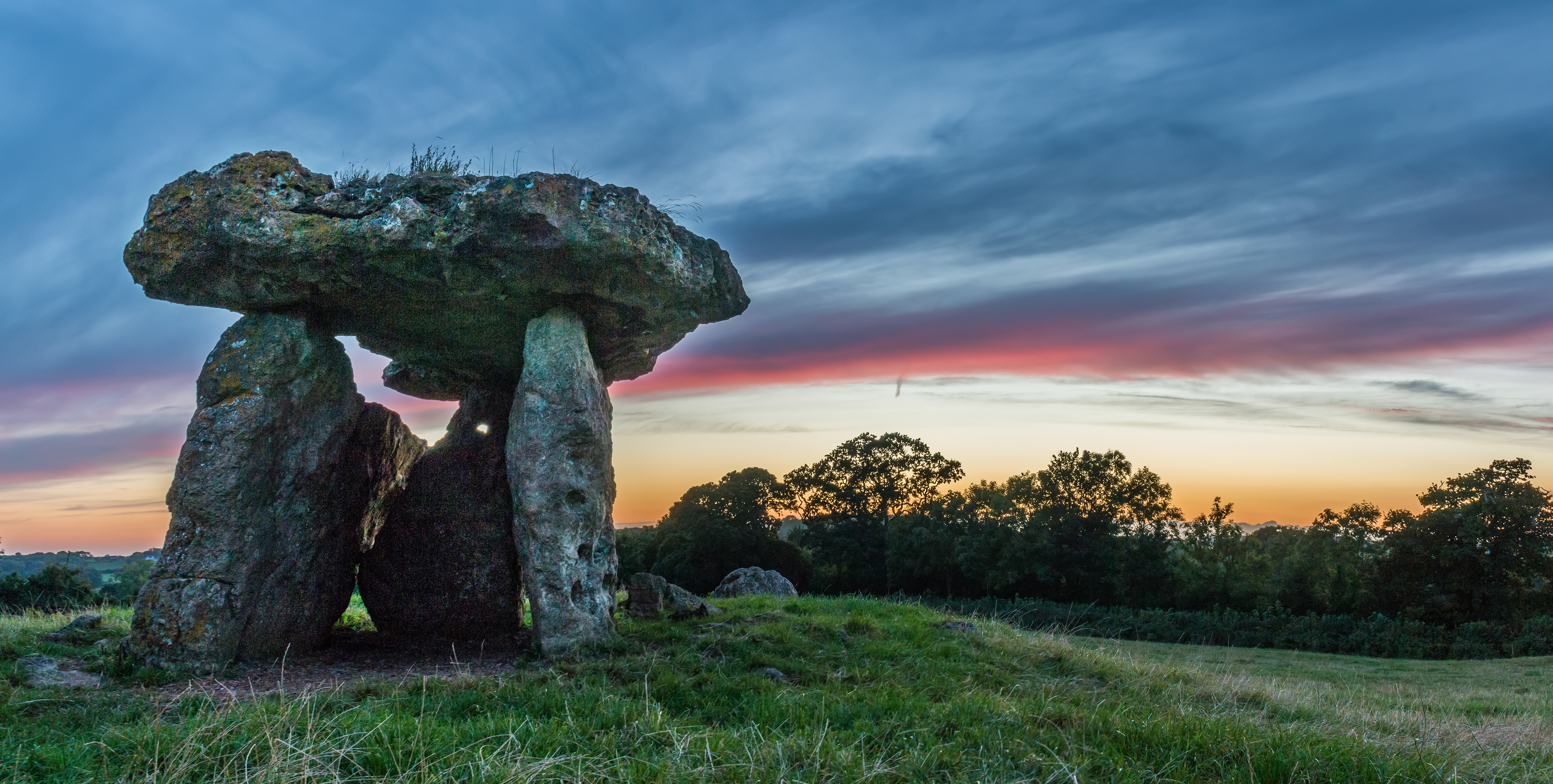 St Lythans Burial Chamber Sunset