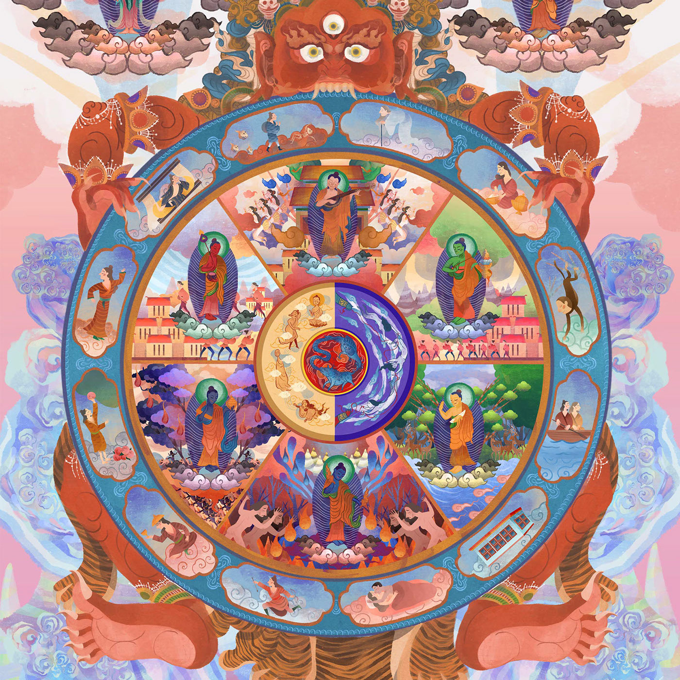 Meel T.'s Illustration THE WHEEL OF SAMSARA ILLUSTRATION