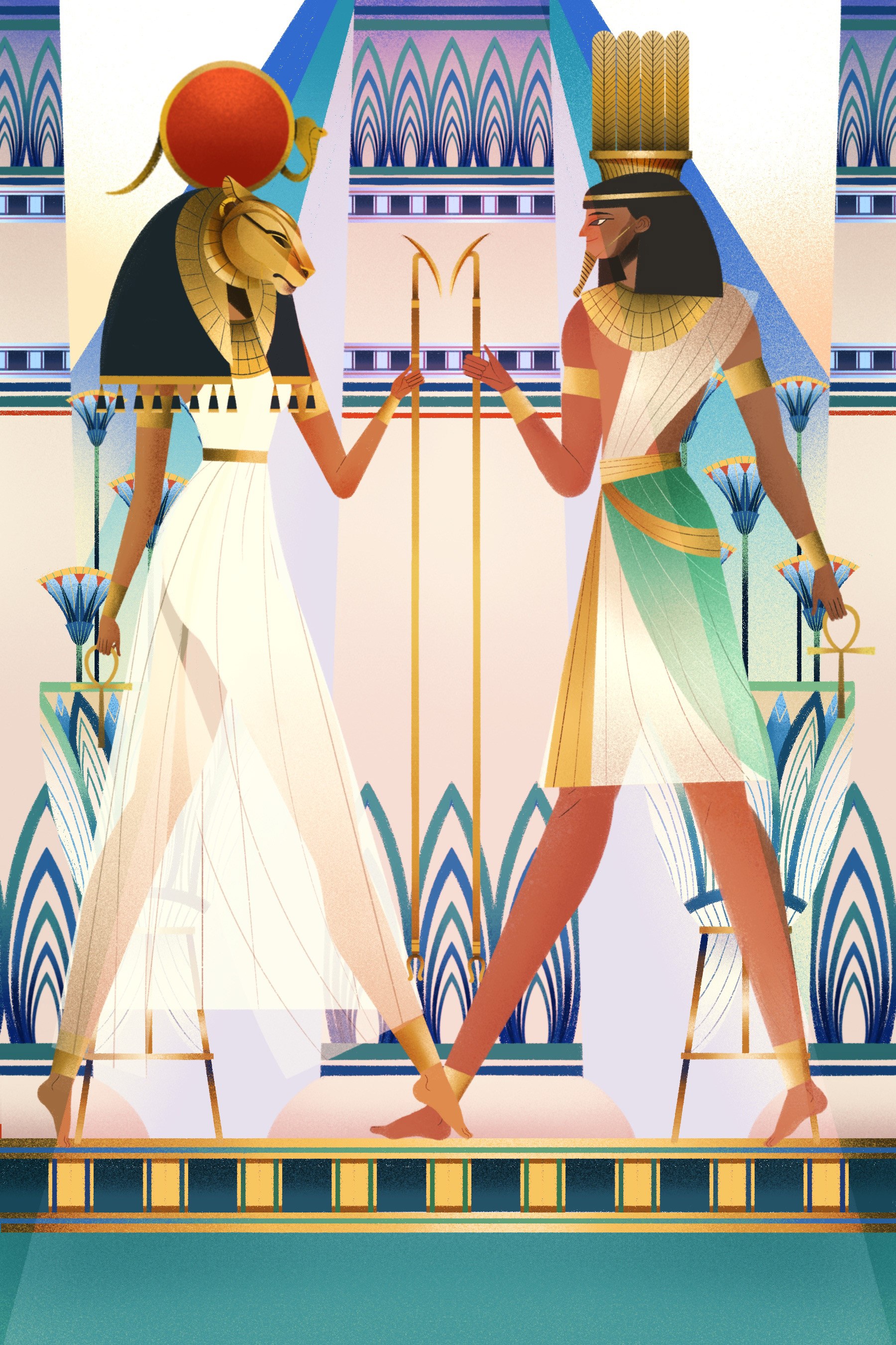 Meel Ts Illustration Gods And Goddesses Of Ancient Egypt Egyptian Mythology 
