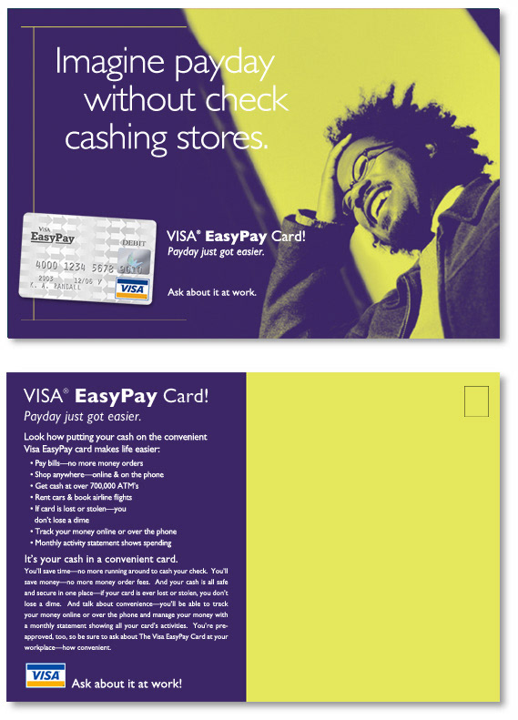 VISA Easy Pay Card Mailer