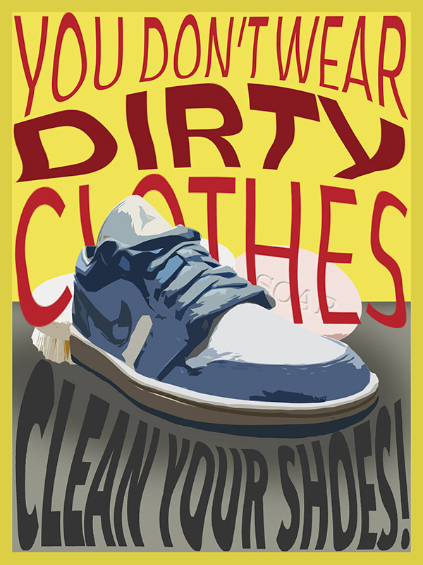 Larissa Barnat - Clean Your Shoes Poster