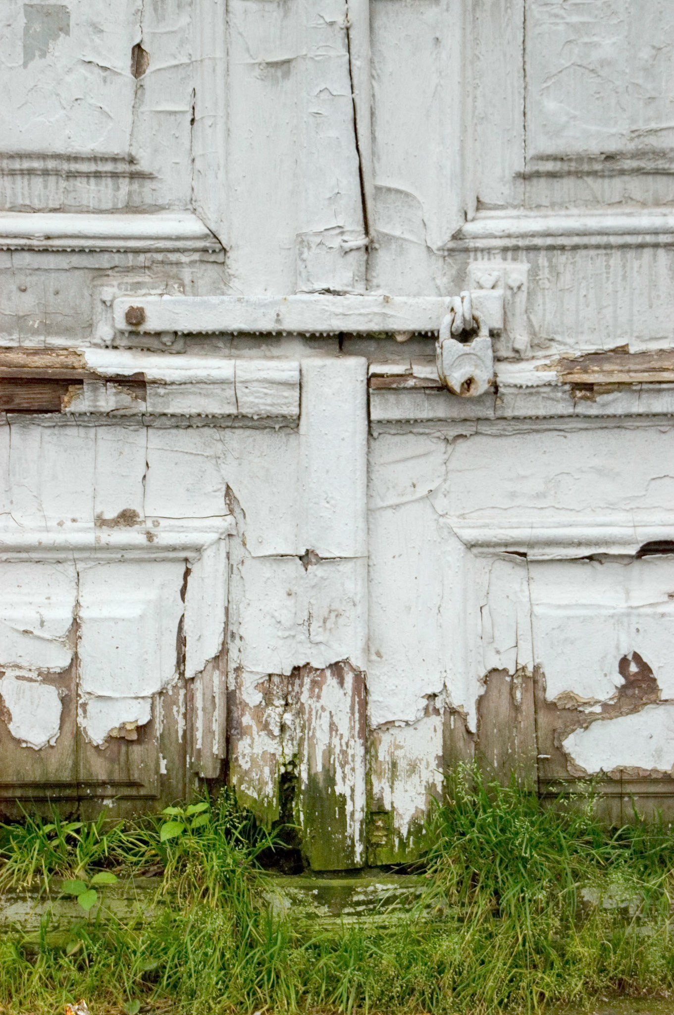 Detail of a door on the old royal stables in St. Petersburg, Russia.