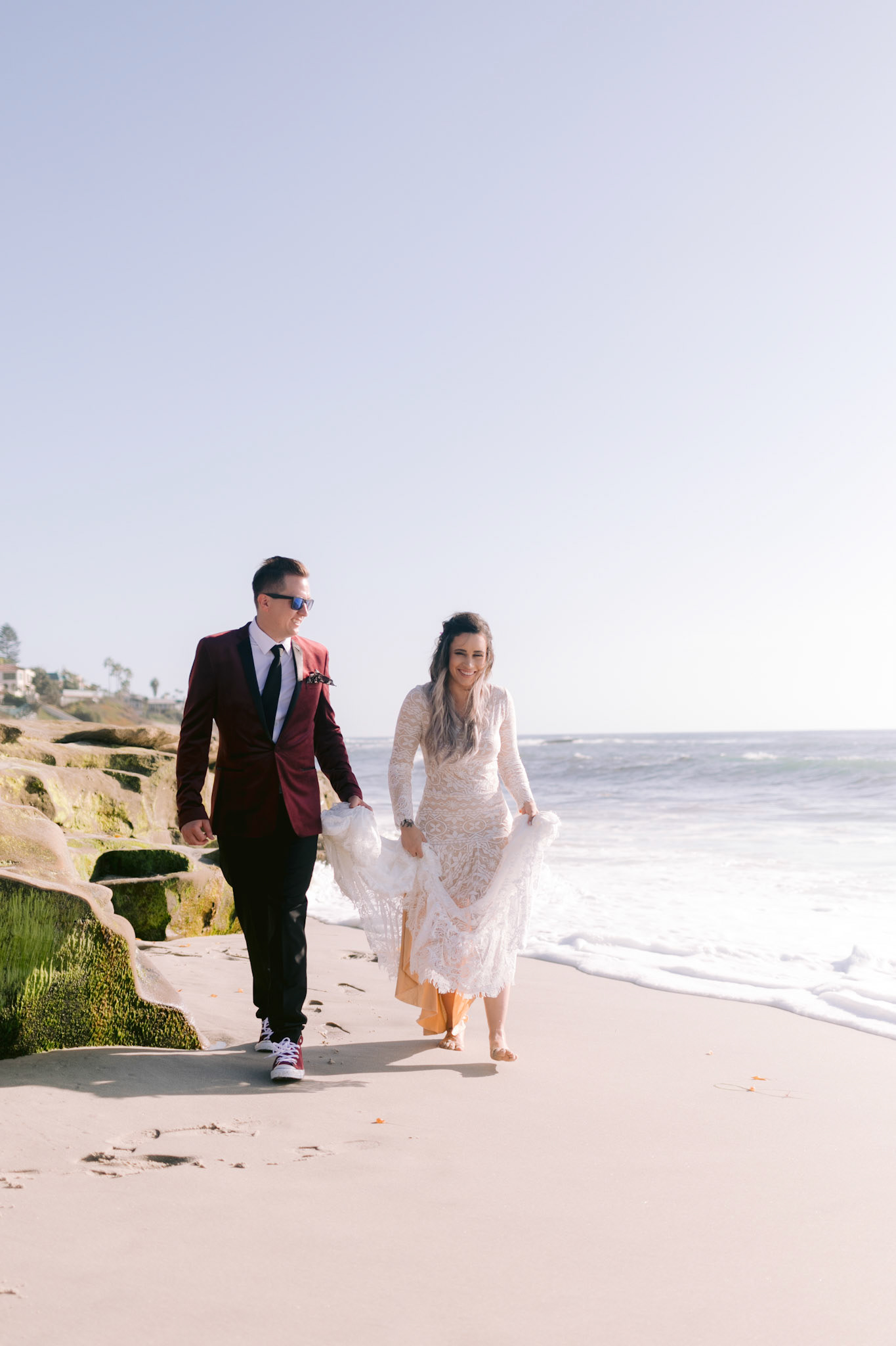 Cassy Velazquez Photography Bohemian Beach Wedding At Windansea