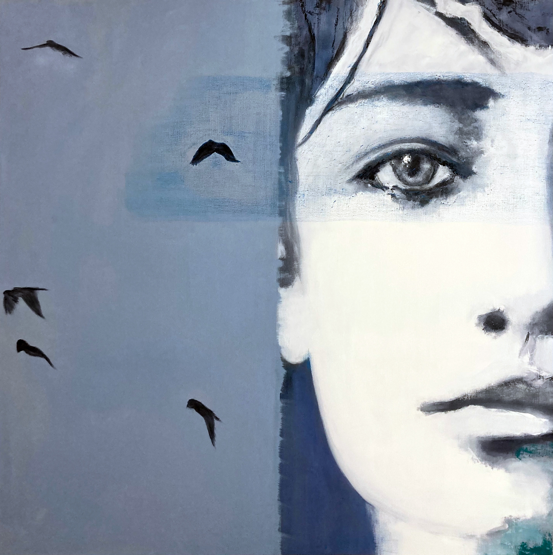 "Je réclame la liberté à grands cris" Camille, 150x150 - Huile sur toile